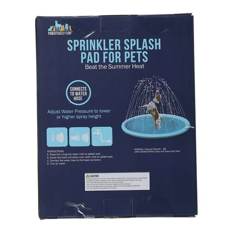 sprinkler splash pad for pets 49in