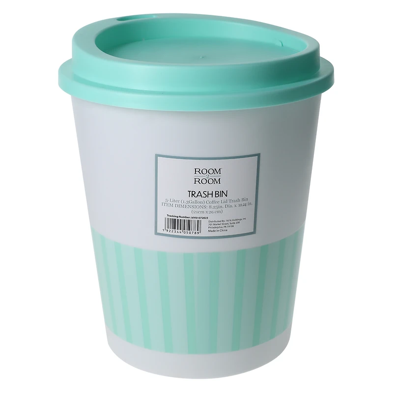 5L swing top coffee cup trash can