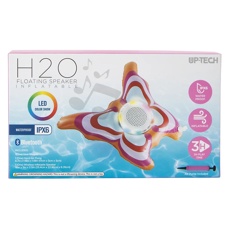 LED floating inflatable bluetooth® speaker