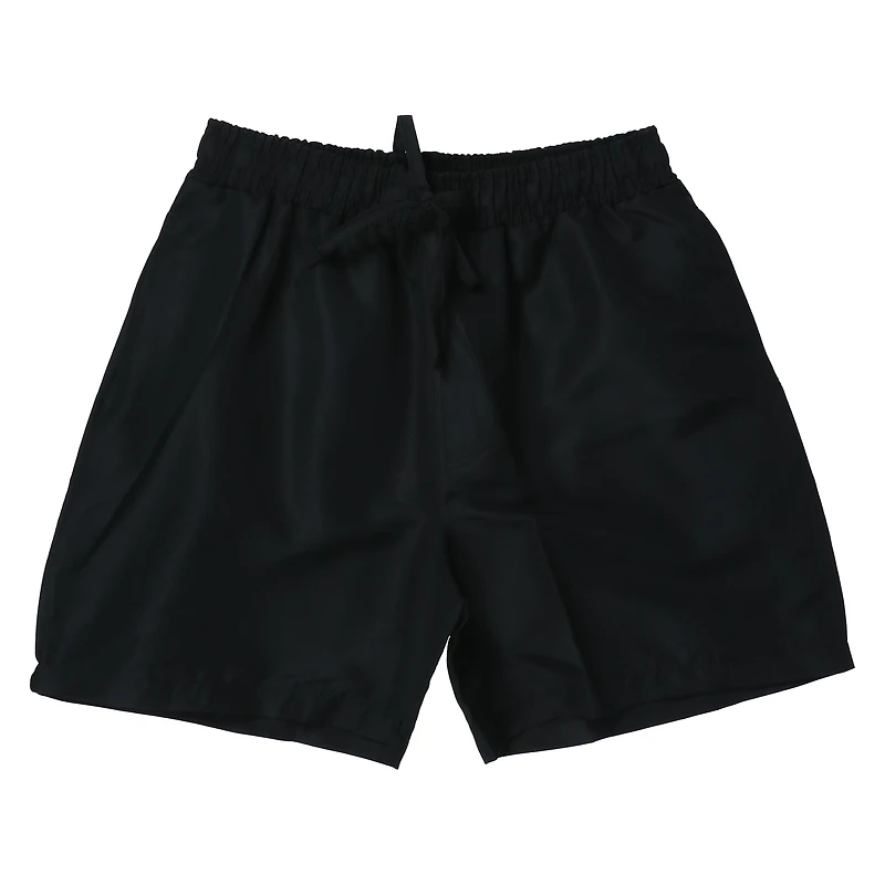 young mens black nylon shorts