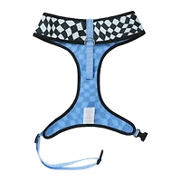 black & white checker pet harness
