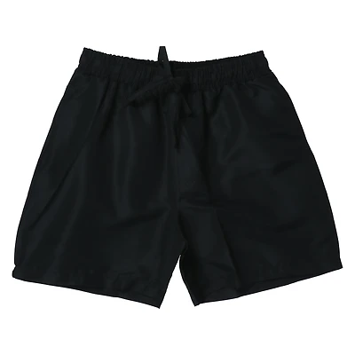 young mens black nylon shorts