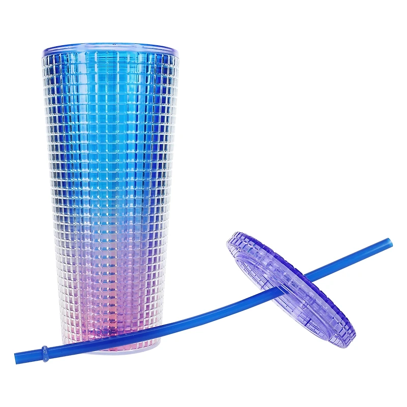 Iridescent Grid Tumbler 24oz