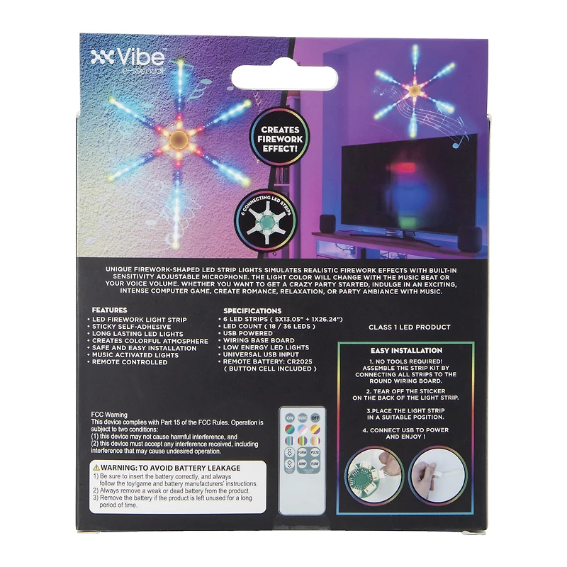 firework music-activated LED light