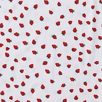 juniors strawberry print lace trim dress