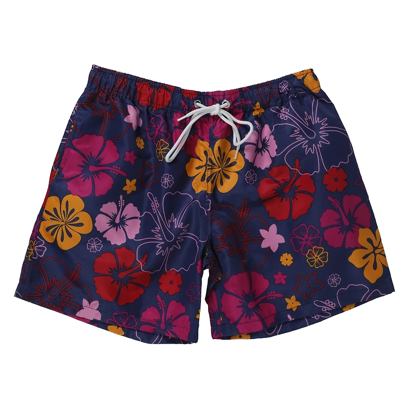 young men's floral swim shorts