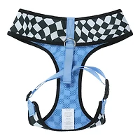 black & white checker pet harness