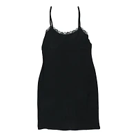 juniors black lace trim dress