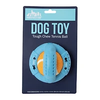 tough chew TPR wrapped tennis ball dog toy
