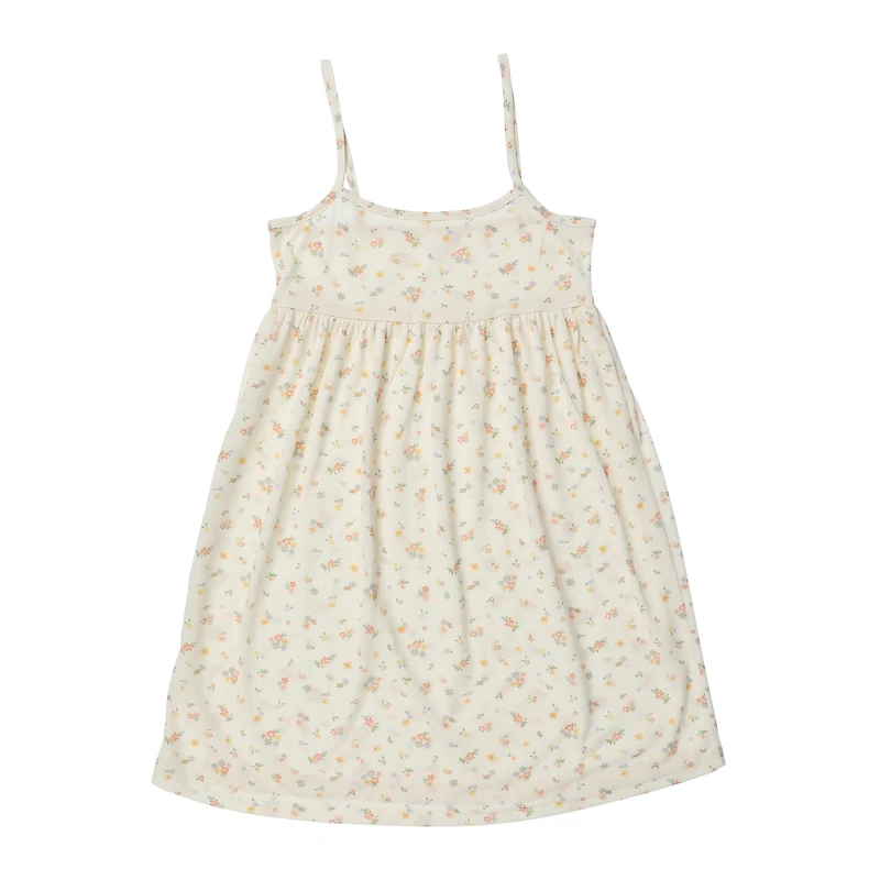 juniors cream floral babydoll dress