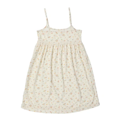 juniors cream floral babydoll dress