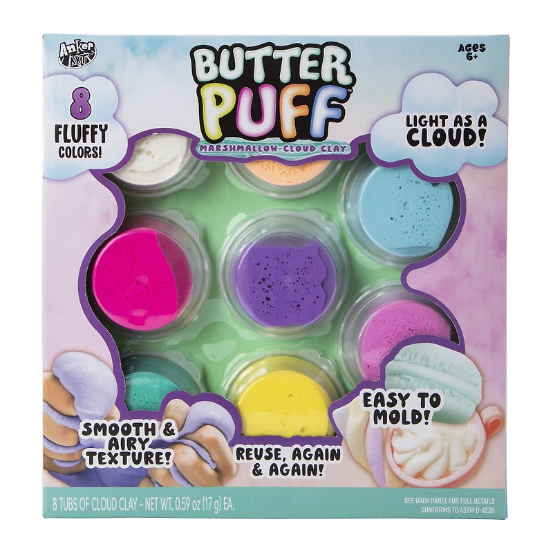 Fruity Swirl Butter Puff Marshmallow-Cloud Play 8-Pack