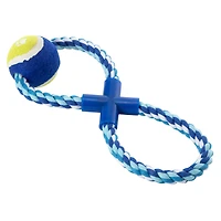 rope & tennis ball dog toy 10.6in