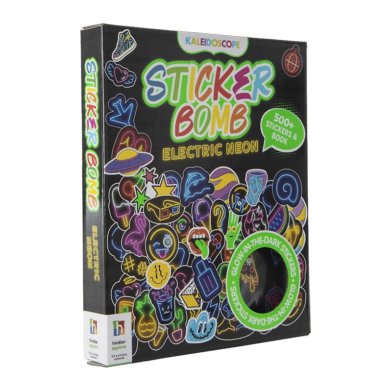 kaleidoscope sticker bomb with over 500 stickers & book