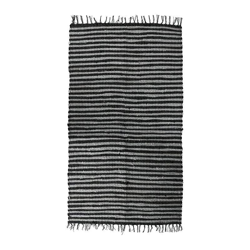 black & white chindi rug 3ft x 5ft