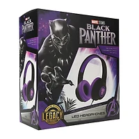 Marvel LED Wired Headphones - Black Panther