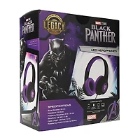 Marvel LED Wired Headphones - Black Panther