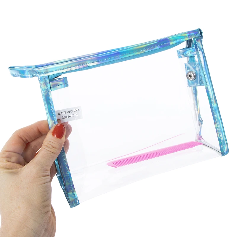 Cosmetic Bag & Comb Set (Styles May Vary)