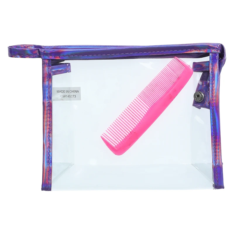 Cosmetic Bag & Comb Set (Styles May Vary)