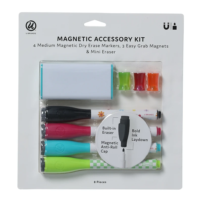 u brands® magnetic dry erase accessory kit 8-piece