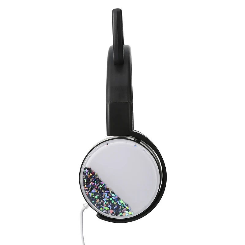 glitter cat liquid aux-in headphones with mic