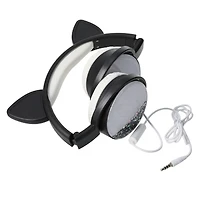 glitter cat liquid aux-in headphones with mic