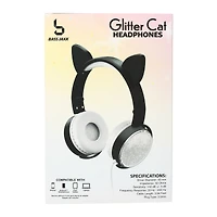 glitter cat liquid aux-in headphones with mic