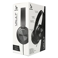 vault wired stereo headphones with mic