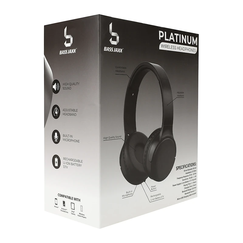 platinum bluetooth® wireless headphones