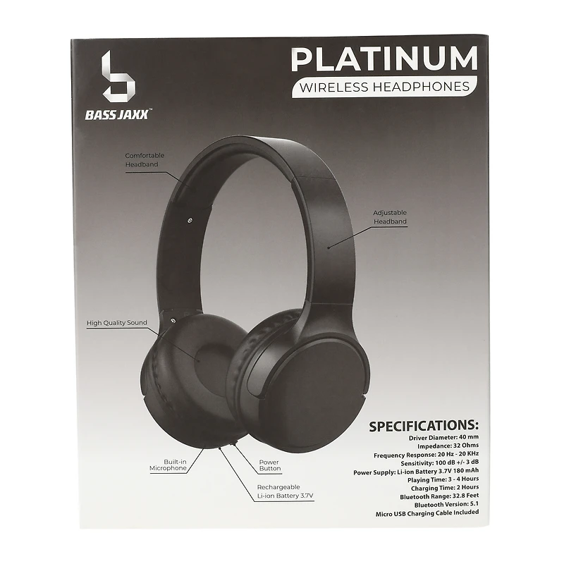platinum bluetooth® wireless headphones