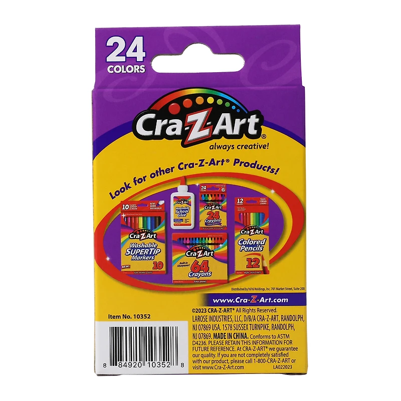 cra-z-art® glitter crayons 24-pack