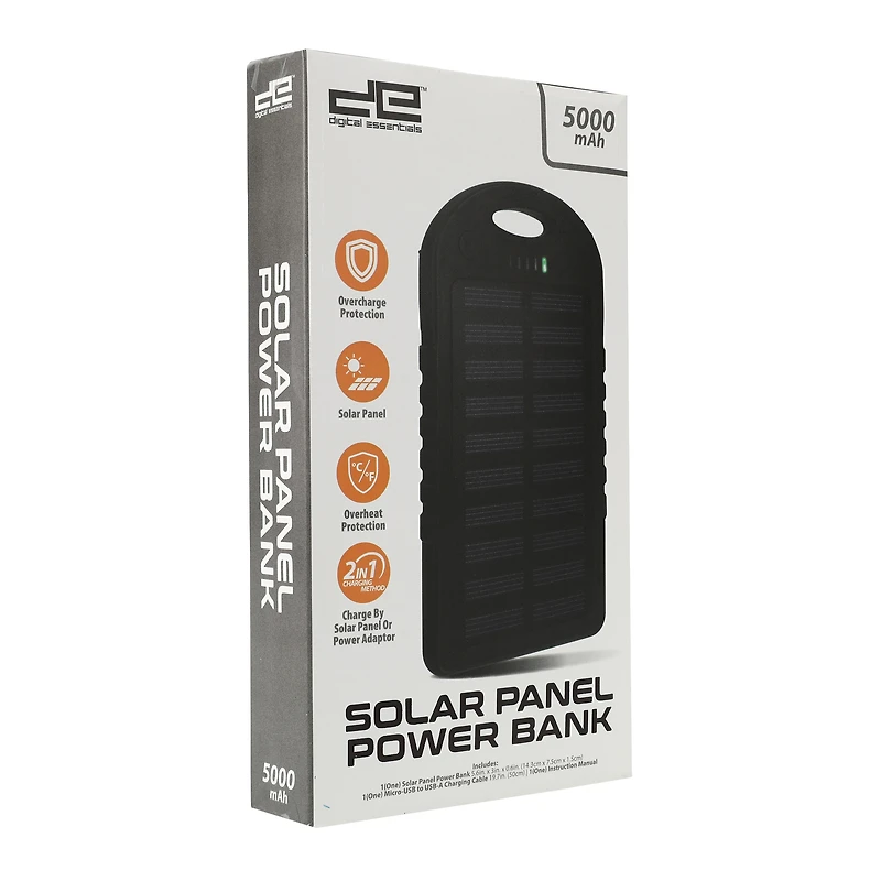 5000mAh Solar Power Bank