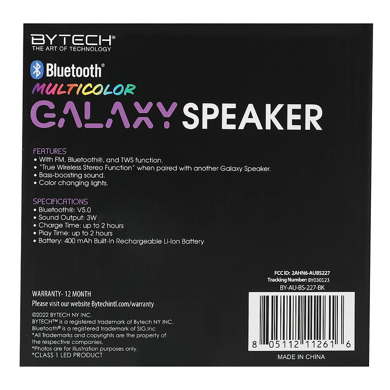 Bluetooth® Multicolor Galaxy Speaker