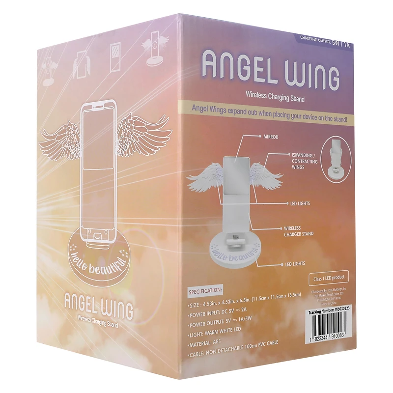 LED angel wing wireless charging stand 5W
