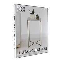 clear accent table 23in x 11.61in