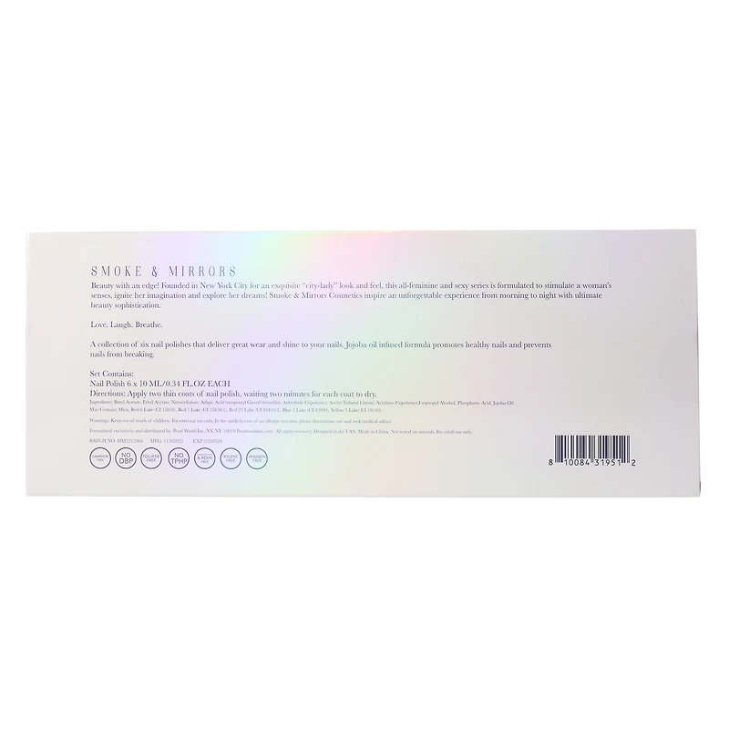 smoke & mirrors feeling fly nail polish set 6-count
