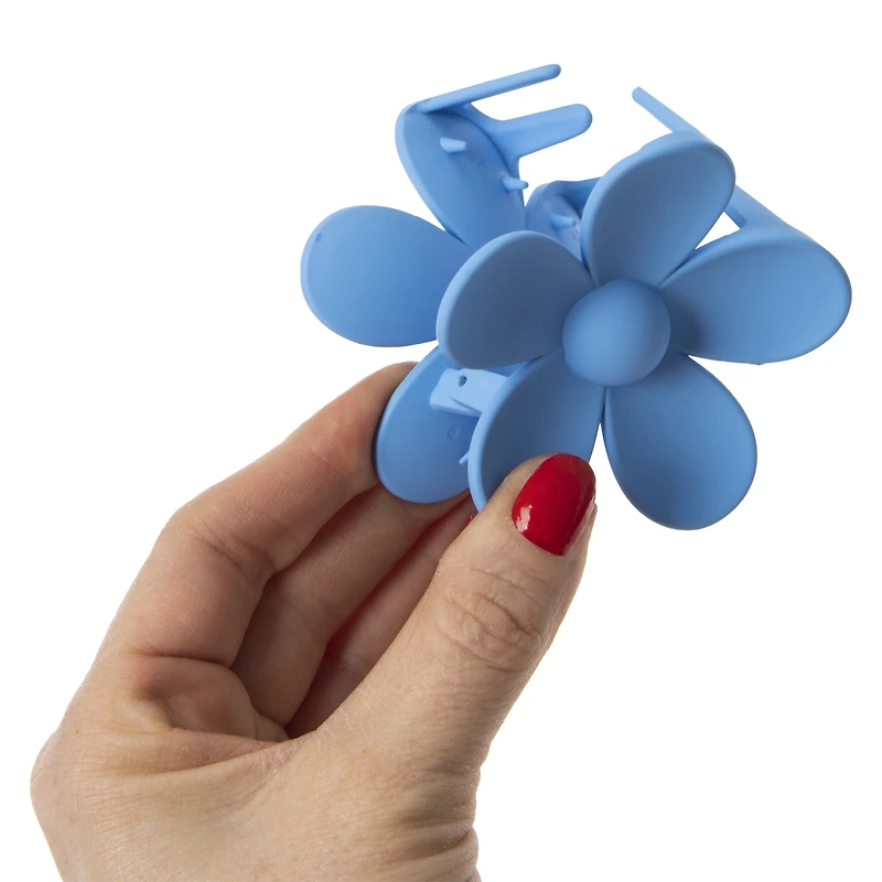 jumbo matte flower claw clip