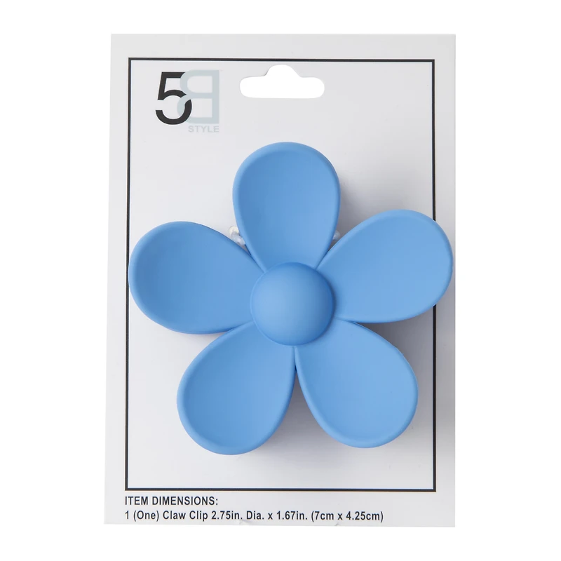 jumbo matte flower claw clip