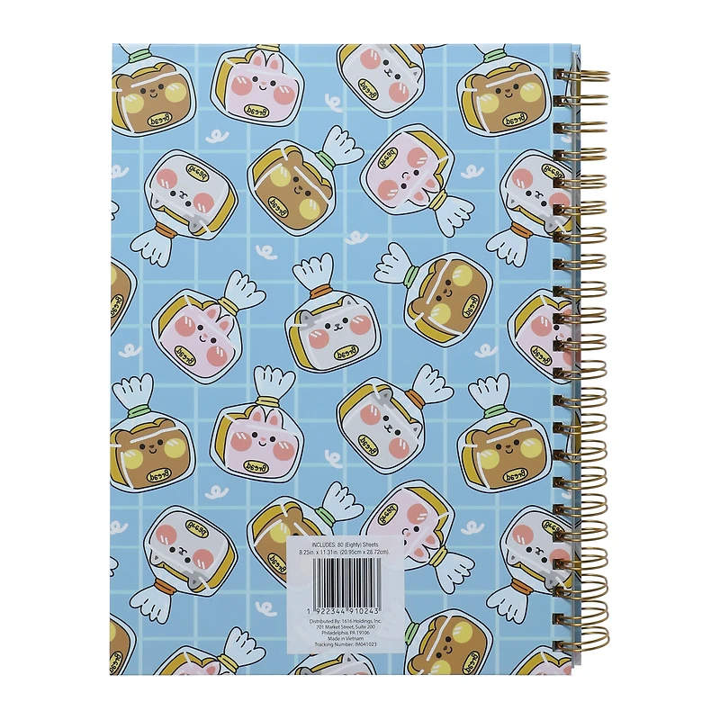 kawaii spiral notebook 8.25in x 11.31in