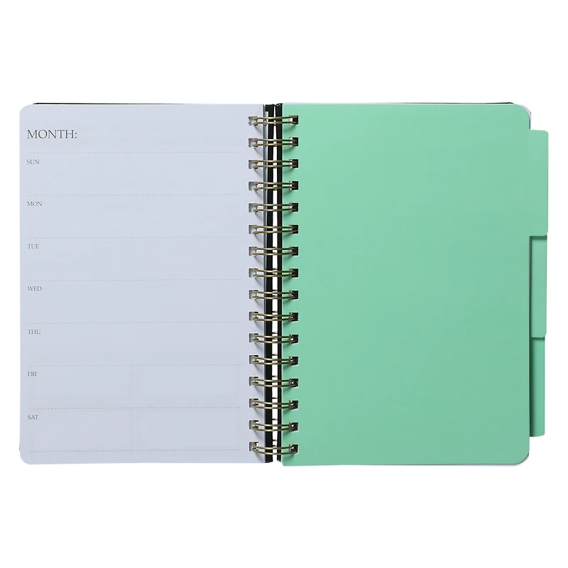 soft-touch spiral planner 5.75in x 8.25in