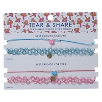 tear & share friendship necklaces 4-piece set