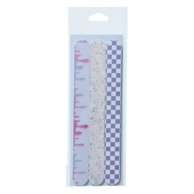 3-piece glitter nail files set