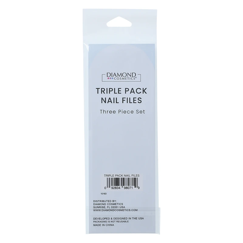 3-piece glitter nail files set