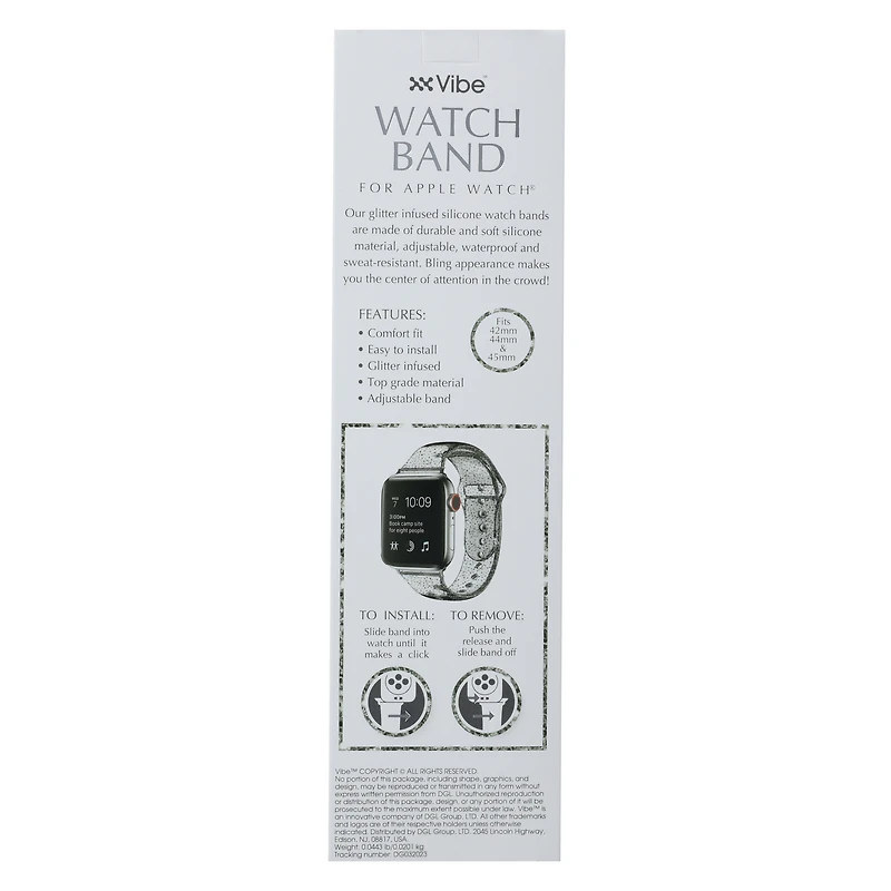 silicone glitter watchband for Apple Watch® 38-41mm
