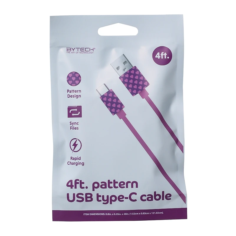 4ft USB-C Pattern Cable