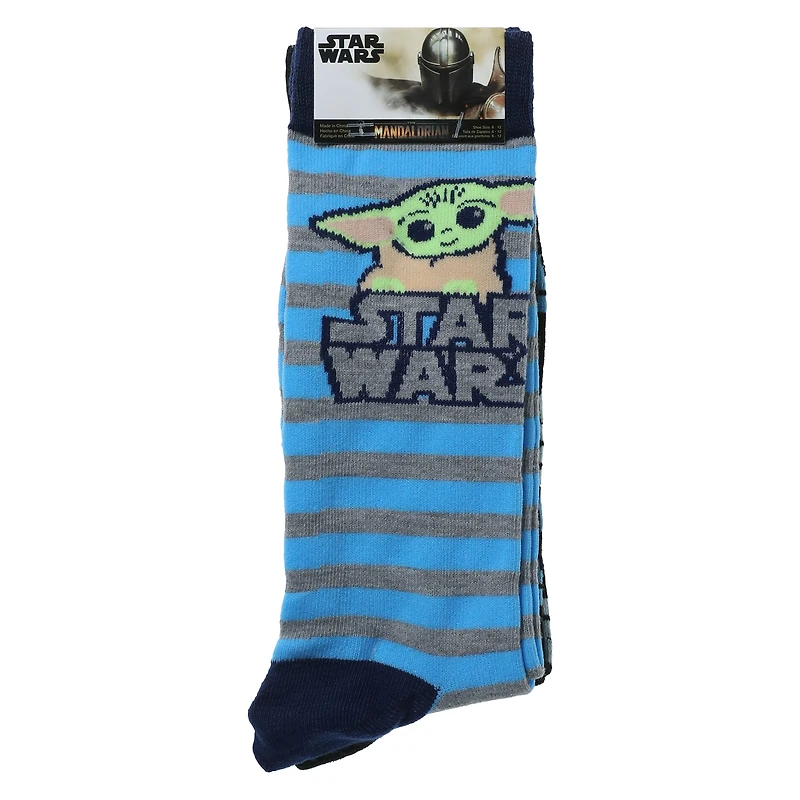 Star Wars Mens Crew Socks 2-Pack - Grogu