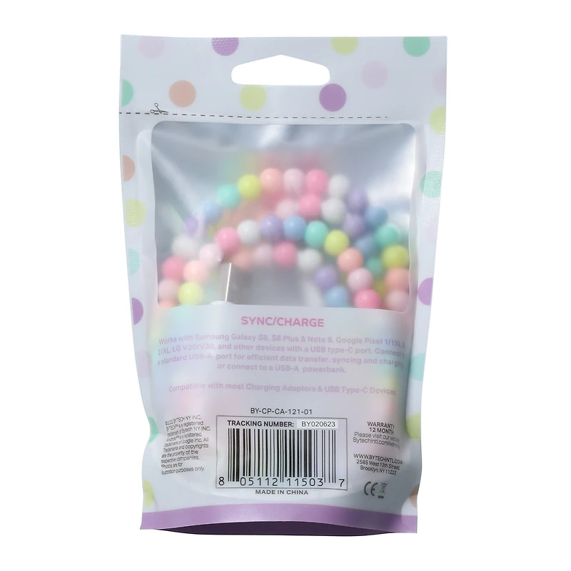 4ft Beaded USB-C Cable