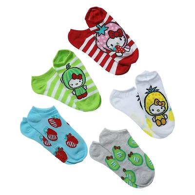 Hello Kitty® Ladies Ankle Socks 5-Pack - Fruit