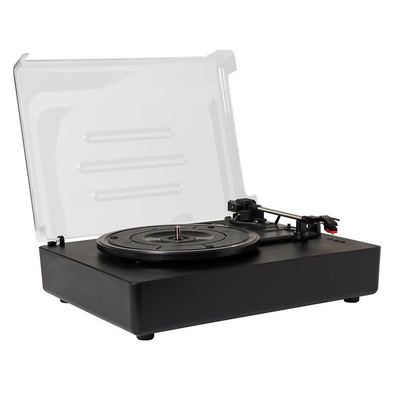 LED record player with bluetooth® speaker & radio