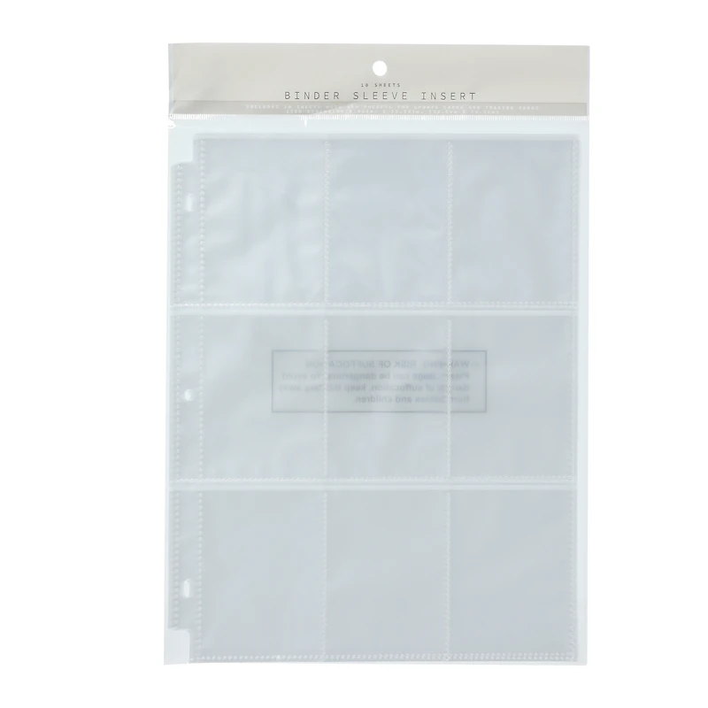 binder sleeve inserts with card pockets 10-count